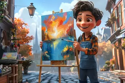 Arte ilustrativa de animação