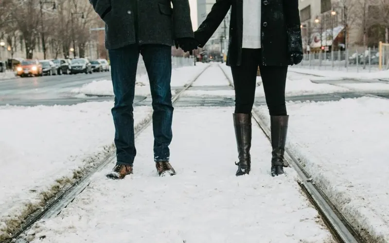 Casal na cidade