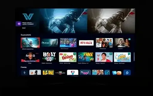 Catálogo de filmes em interface de streaming